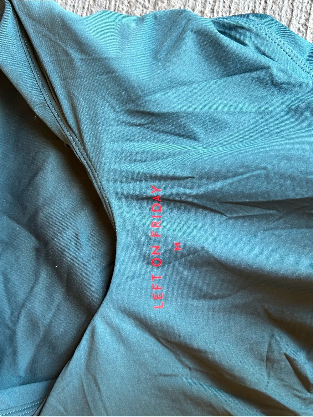 Left On Friday Teal V-Neck One-Piece Swim Bodysuit new with out tag - Picture 5 of 6